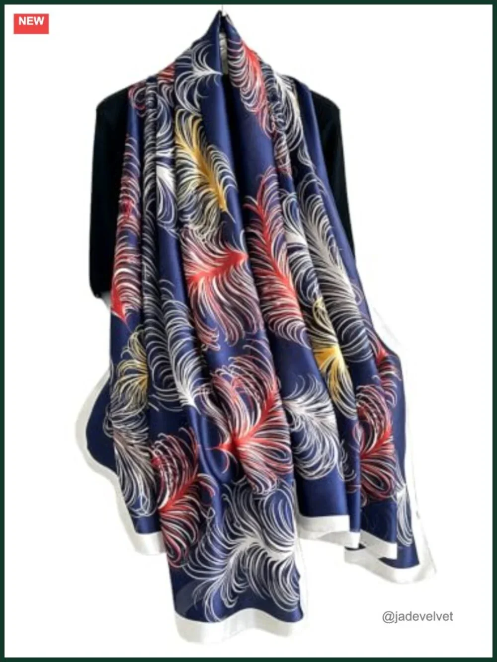 Silk Feel Scarf Long Shawl Wrap for Women Satin Large Beach Cover Up Travel